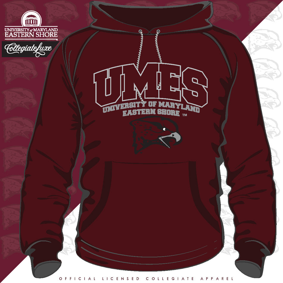 Maryland Eastern Shore UMES ARCH LOGO Maroon Unisex Hoodie DK