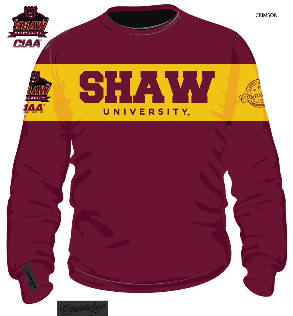 SHAW UNIV. | 2 TONE Chenille UNISEX SWEATSHIRT -aja 