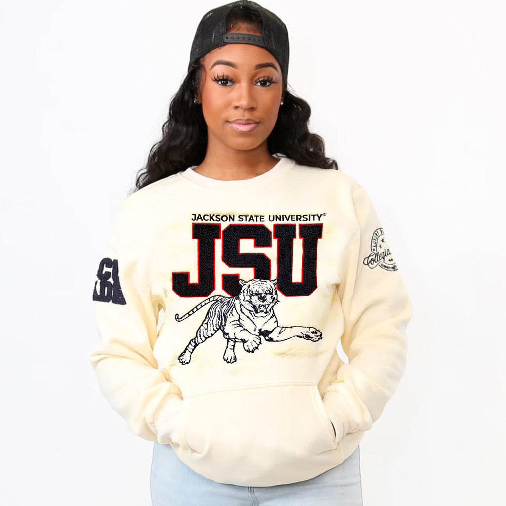 White hot sale lsu sweatshirt