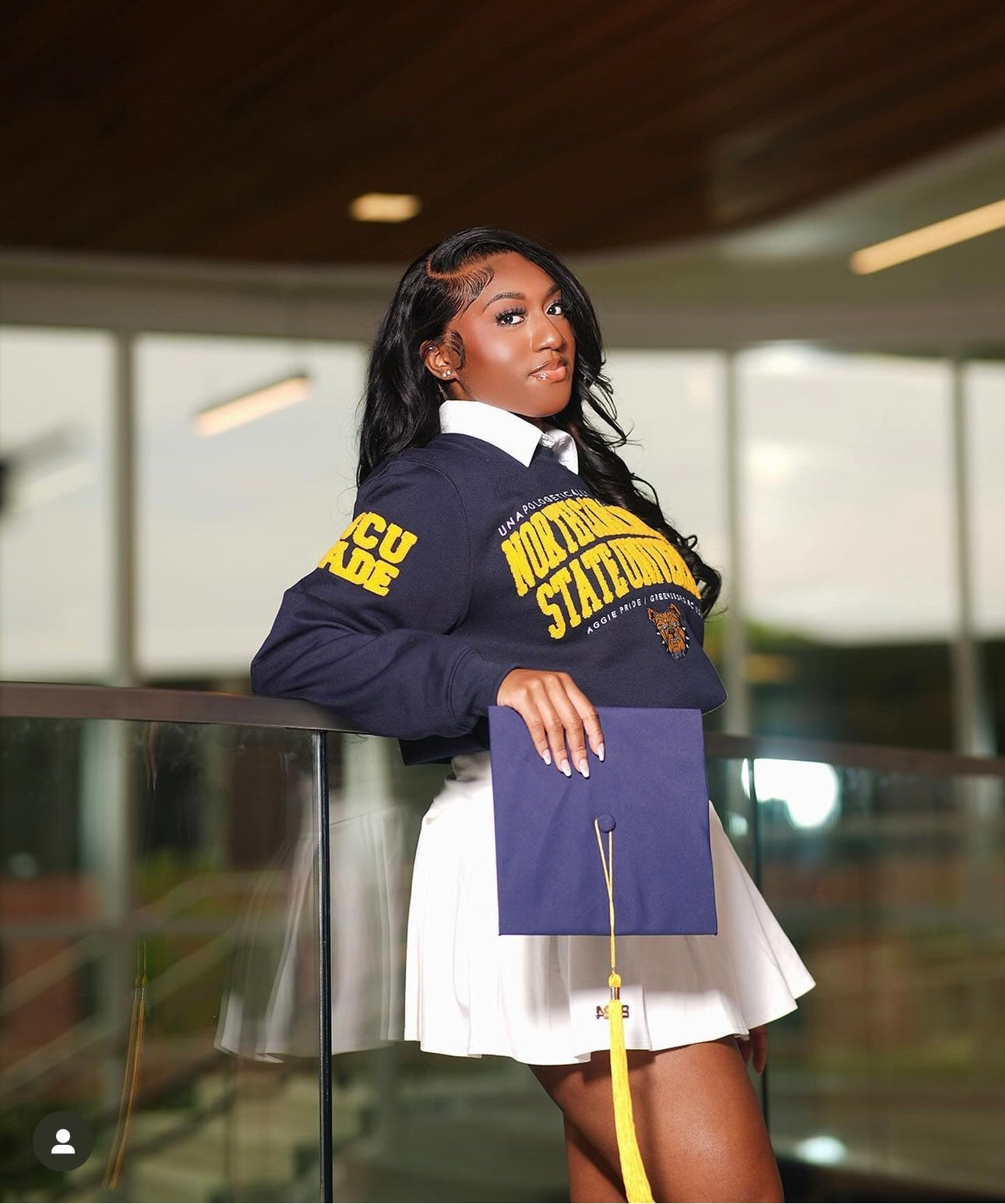 NC A&T SU | @ EDU | Chenille ROYAL Unisex Sweatshirt