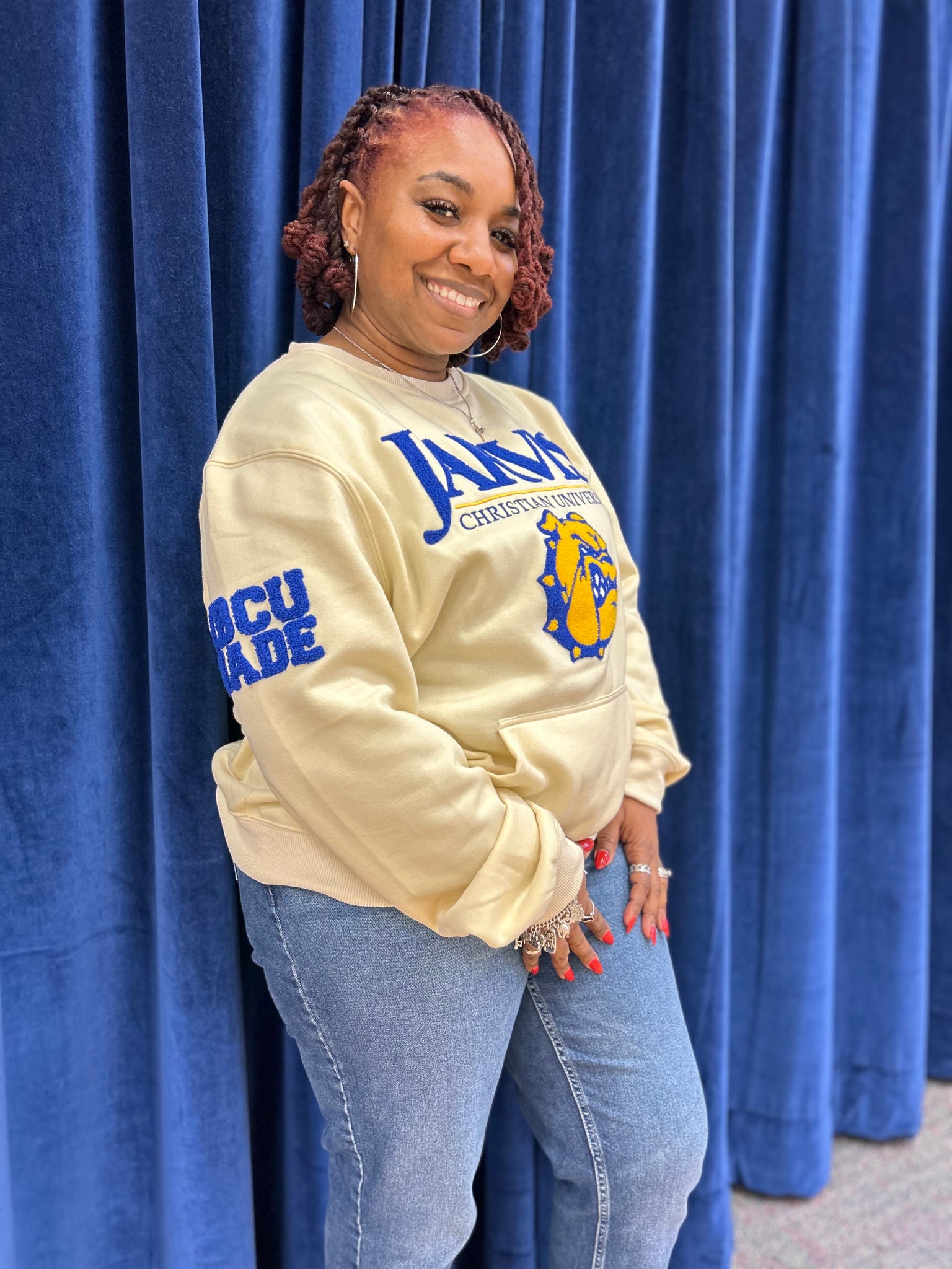 Jarvis Christian University | CREAM Chenille Unisex Sweatshirt