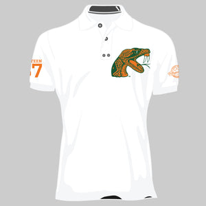 FAMU | The Iconic WHITE Polo Shirt (Aja)