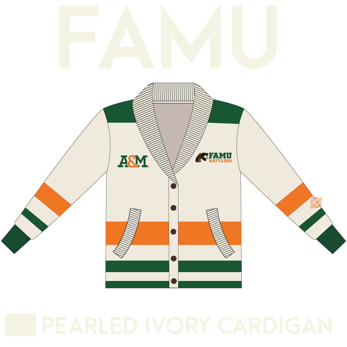 FAMU Cardigan PEARLED IVORY