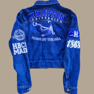 Pre Order (Ship Jan 25) HAMPTON UNIV. CROP | By the SEA Trucker DENIM