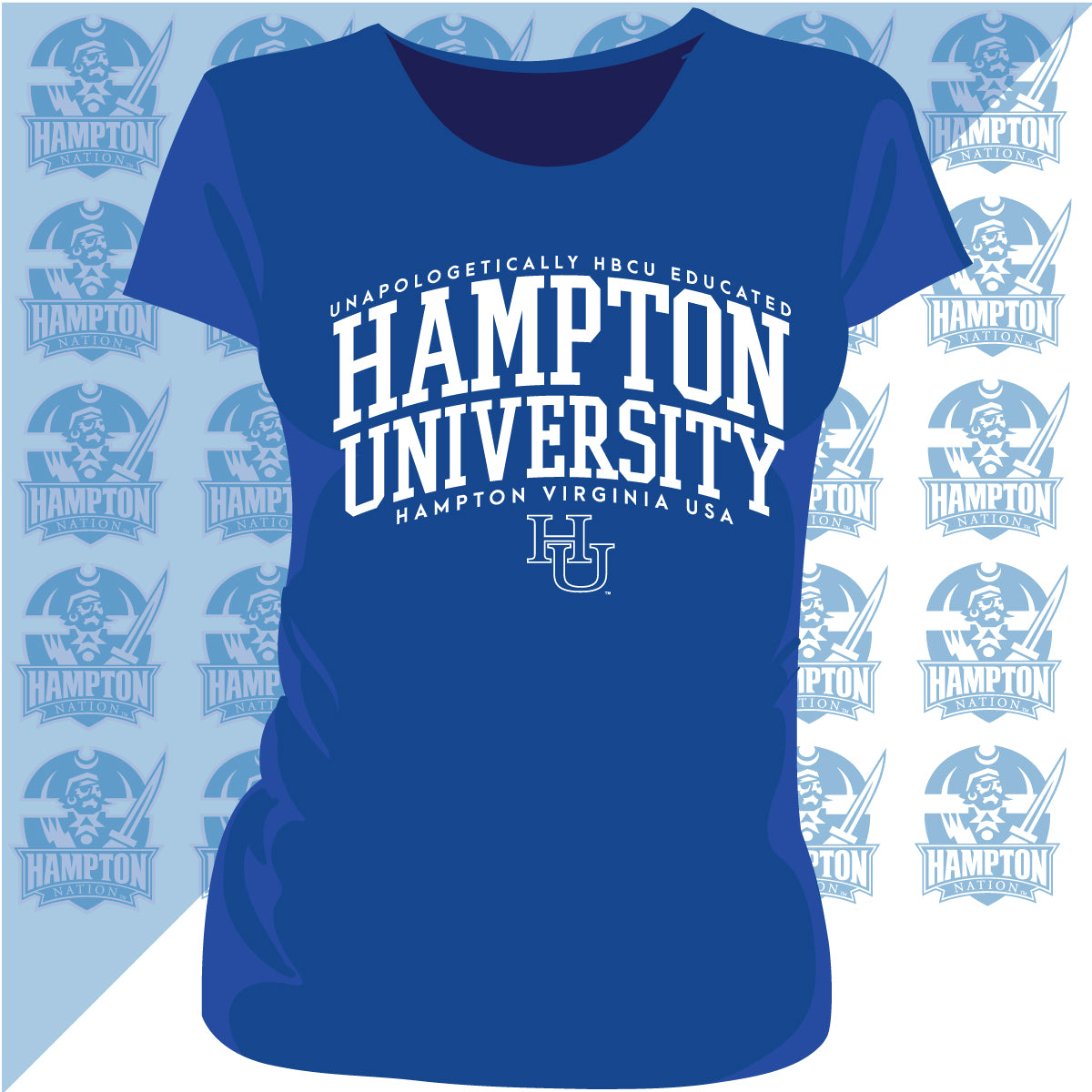 Hampton U | Edu @ Hampton | ROYAL Ladies Tees (**)