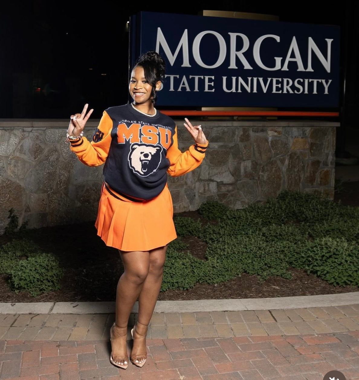 PRE ORDER (SHIP MAY 20) MORGAN STATE | VARSITY SWEATSHIRTS Chenille Embroidery  | Unisex Fit