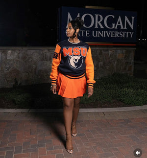 PRE ORDER (SHIP MAY 20) MORGAN STATE | VARSITY SWEATSHIRTS Chenille Embroidery  | Unisex Fit