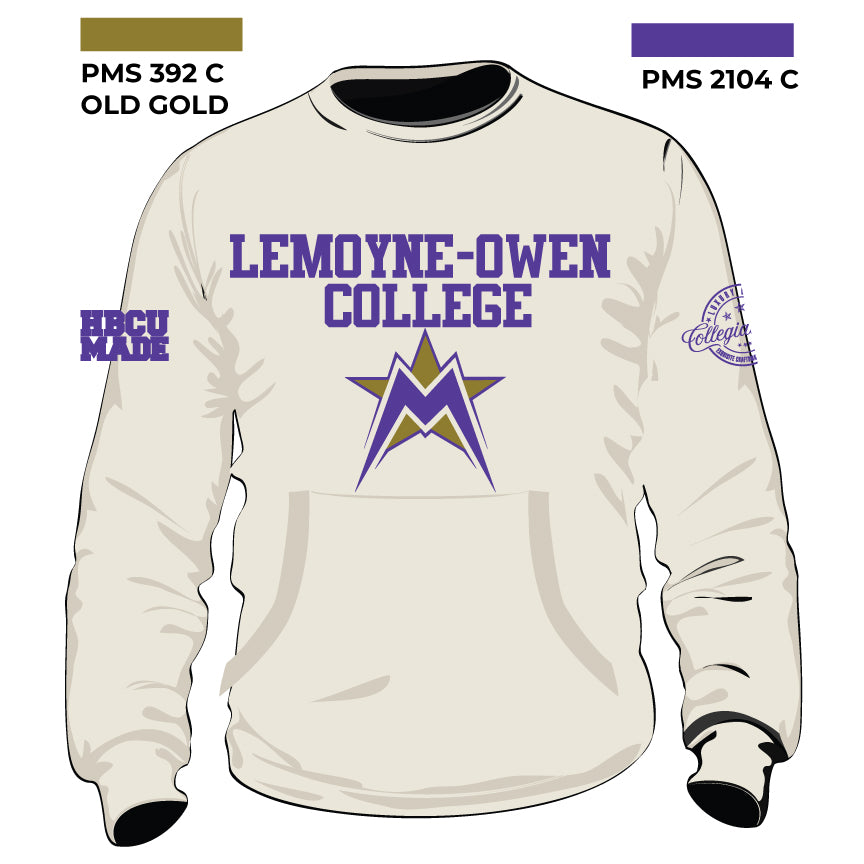 LeMoyne-Owen College | CREAM (Chenille) ARCH  Unisex Sweatshirt