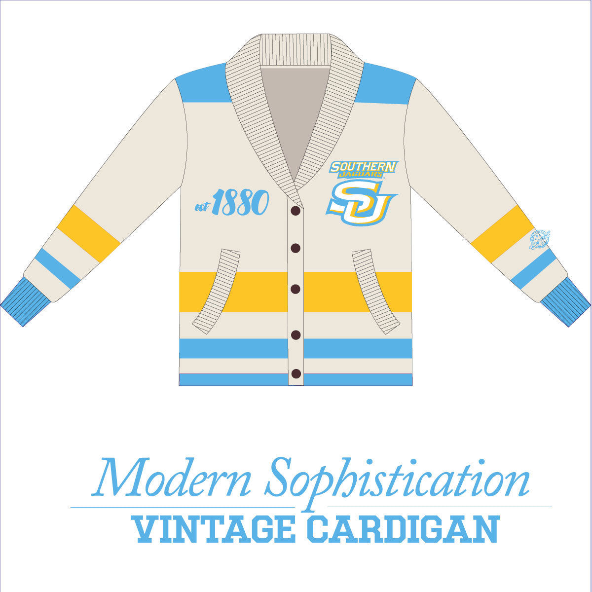 Southern University Cardigan PEARLED IVORY aja