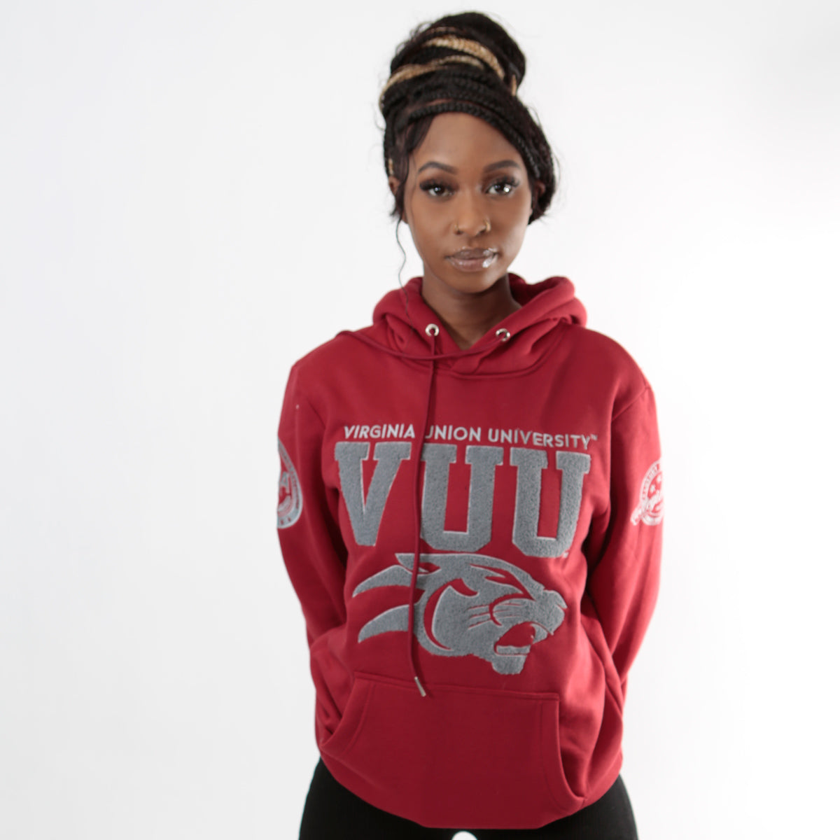 collegiateluxe VUU Vintage Ciaa Hbcu Chenille Hoodie aja XSM