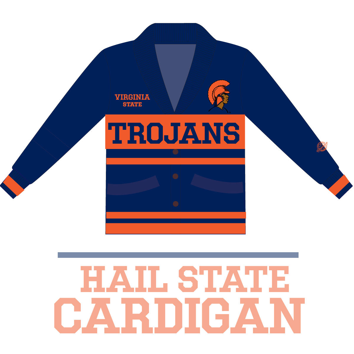 Virginia State | HAIL STATE Cardigan (aja)