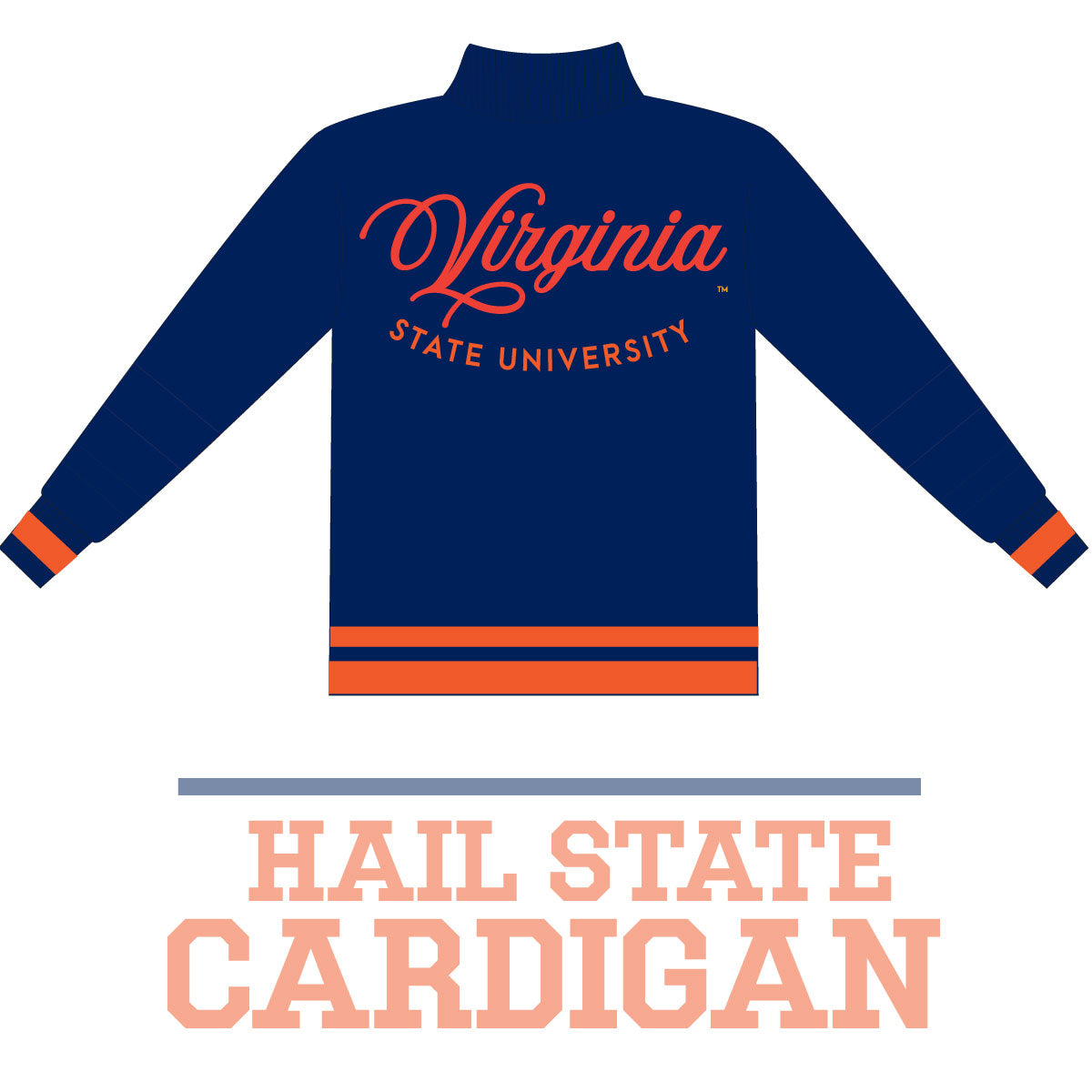 Virginia State | HAIL STATE Cardigan (aja)