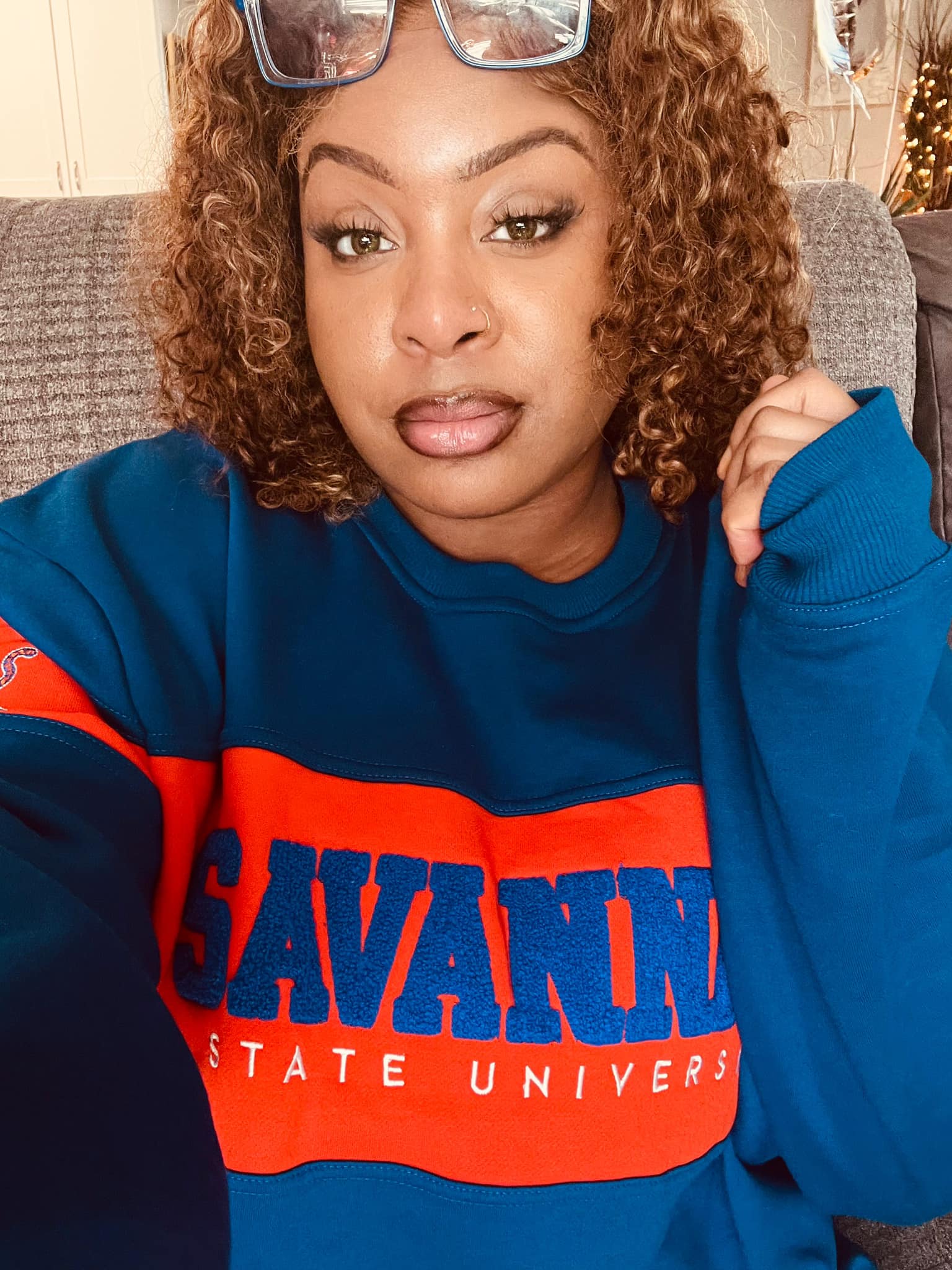 Savannah State  |  2 TONE ( Chenille & Embroidery  ) UNISEX SWEATSHIRT