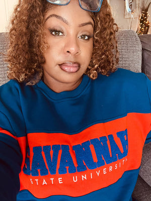 Savannah State  |  2 TONE ( Chenille & Embroidery  ) UNISEX SWEATSHIRT