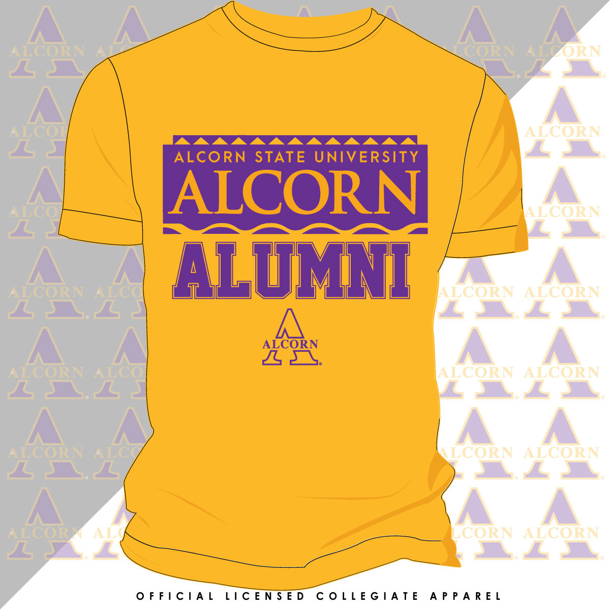 Alcorn State Braves Youth Logo Comfort Colors T-Shirt - Gold