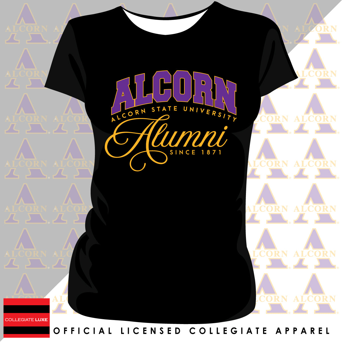 ALCORN | Fancy ALUMNI Ladies Tees(N)