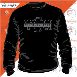 Virginia State  | VSU Celebrate BHM ALL BLACK 3D PUFF INK Sweatshirt (**)