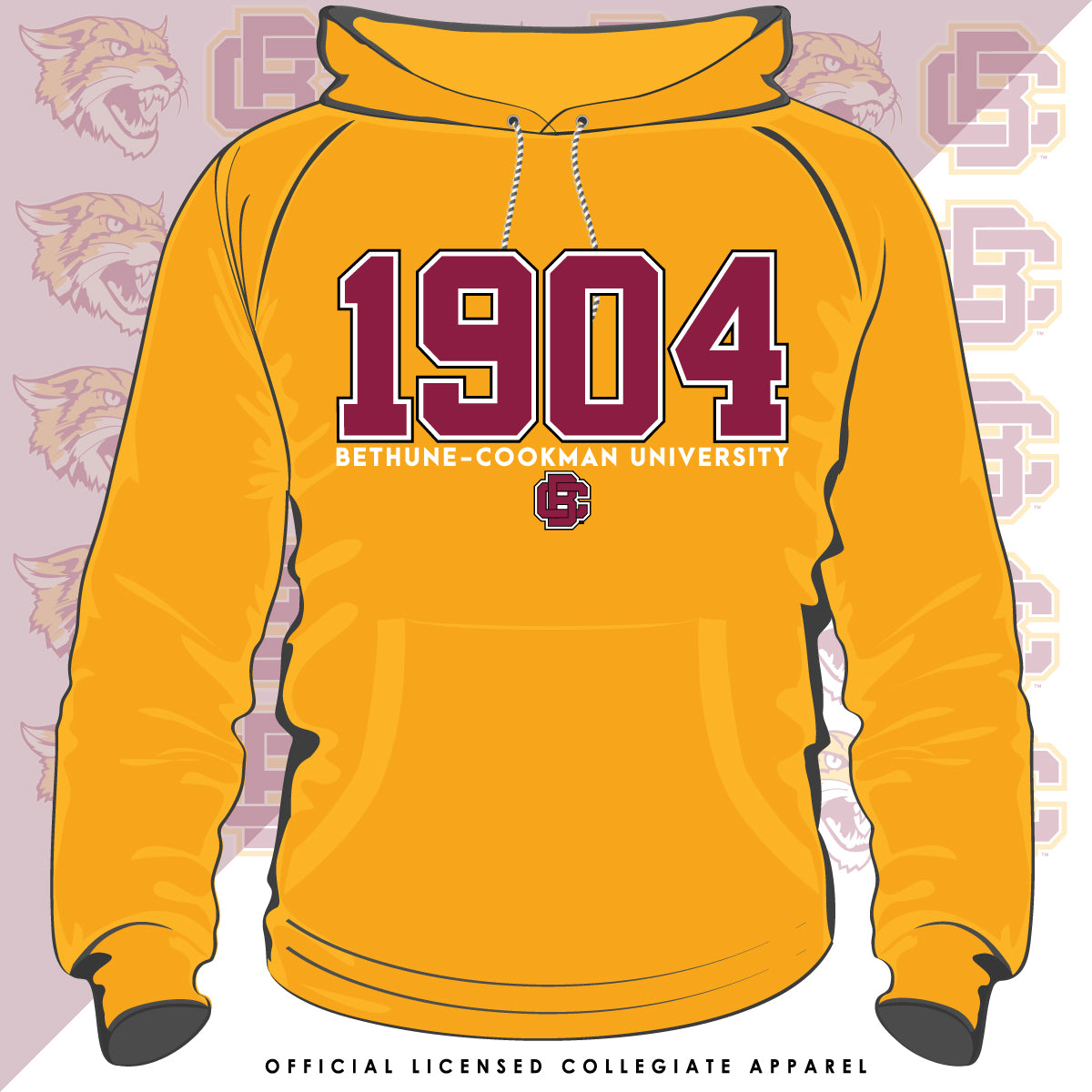 Bethune Cookman EST. Gold Unisex Hoodies Z