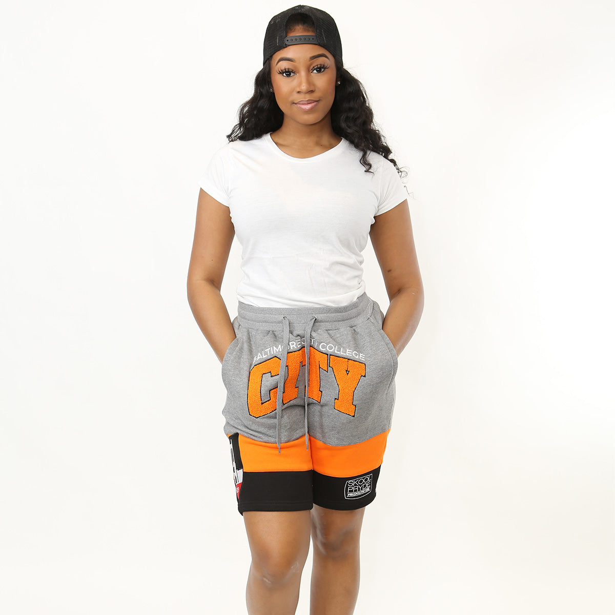 CITY  |  G.O.A.T  SHORTS  | GRAY, BLACK & Orange (z)