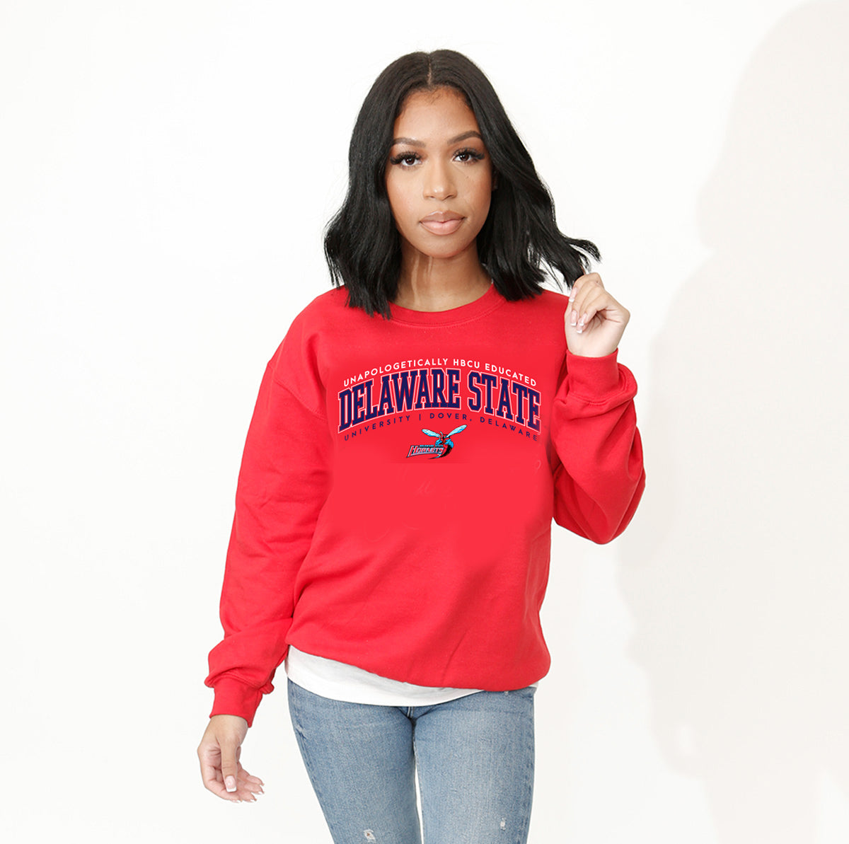 University discount red sweatshirt