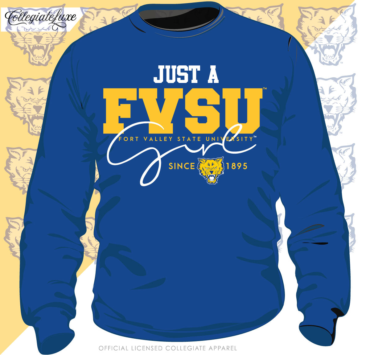 Royal Blue and Yellow Delaware Sweatshirt Hoodie College 