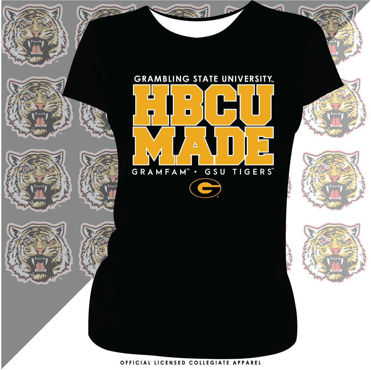 Grambling State | HBCU MADE Black Ladies Tees (DK)