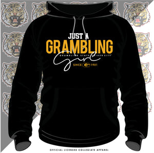 Grambling State | Just A Girl Black Unisex Hoodie (**)