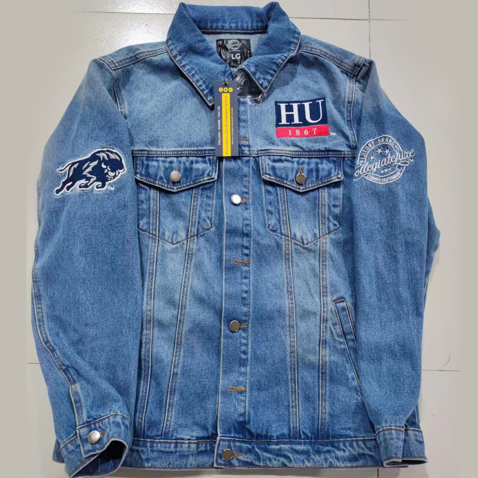 Pre Order (Ship Jan 15, 2025) Howard U  |  DENIM JACKET (aja)