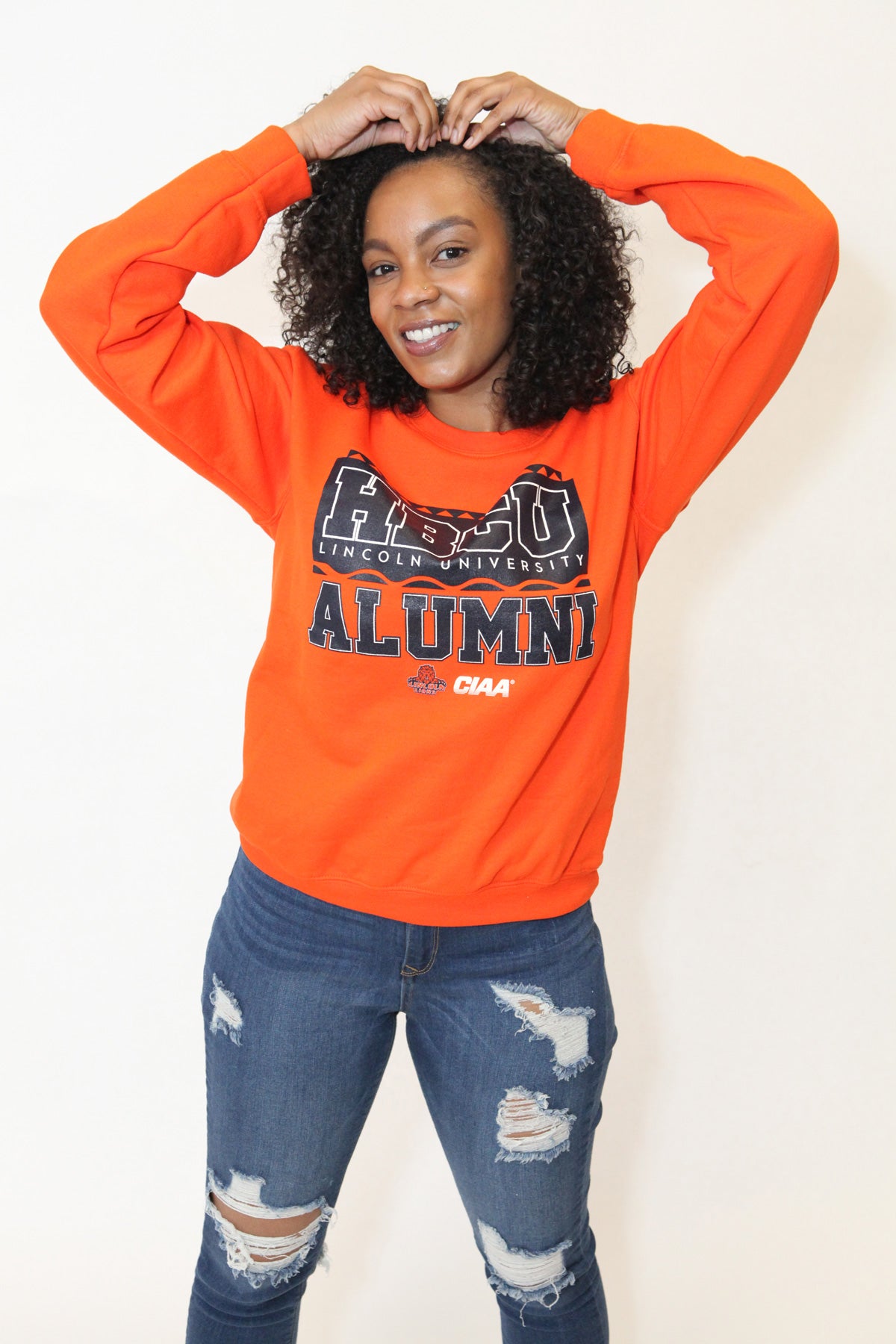 LINCOLN | 90s ALUMNI | Orange Unisex Sweatshirt (z)