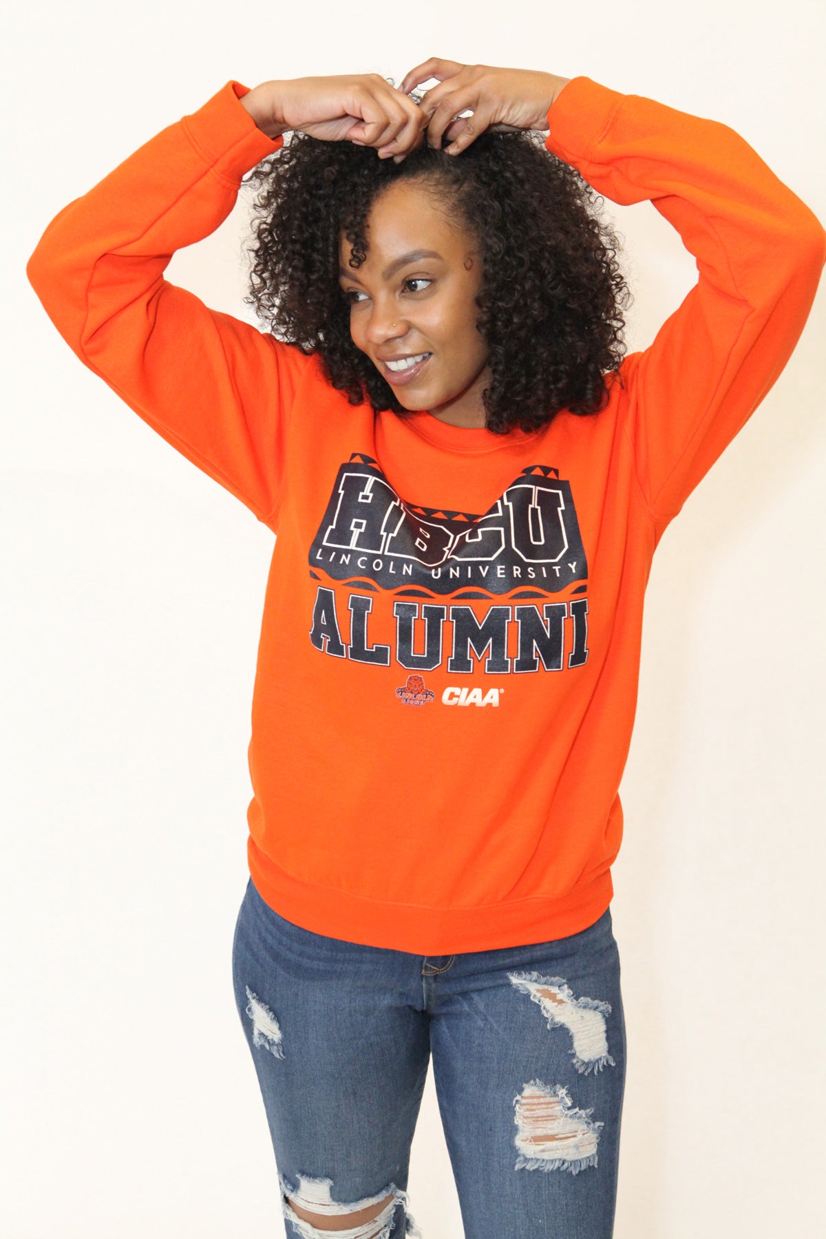 LINCOLN | 90s ALUMNI | Orange Unisex Sweatshirt (z)