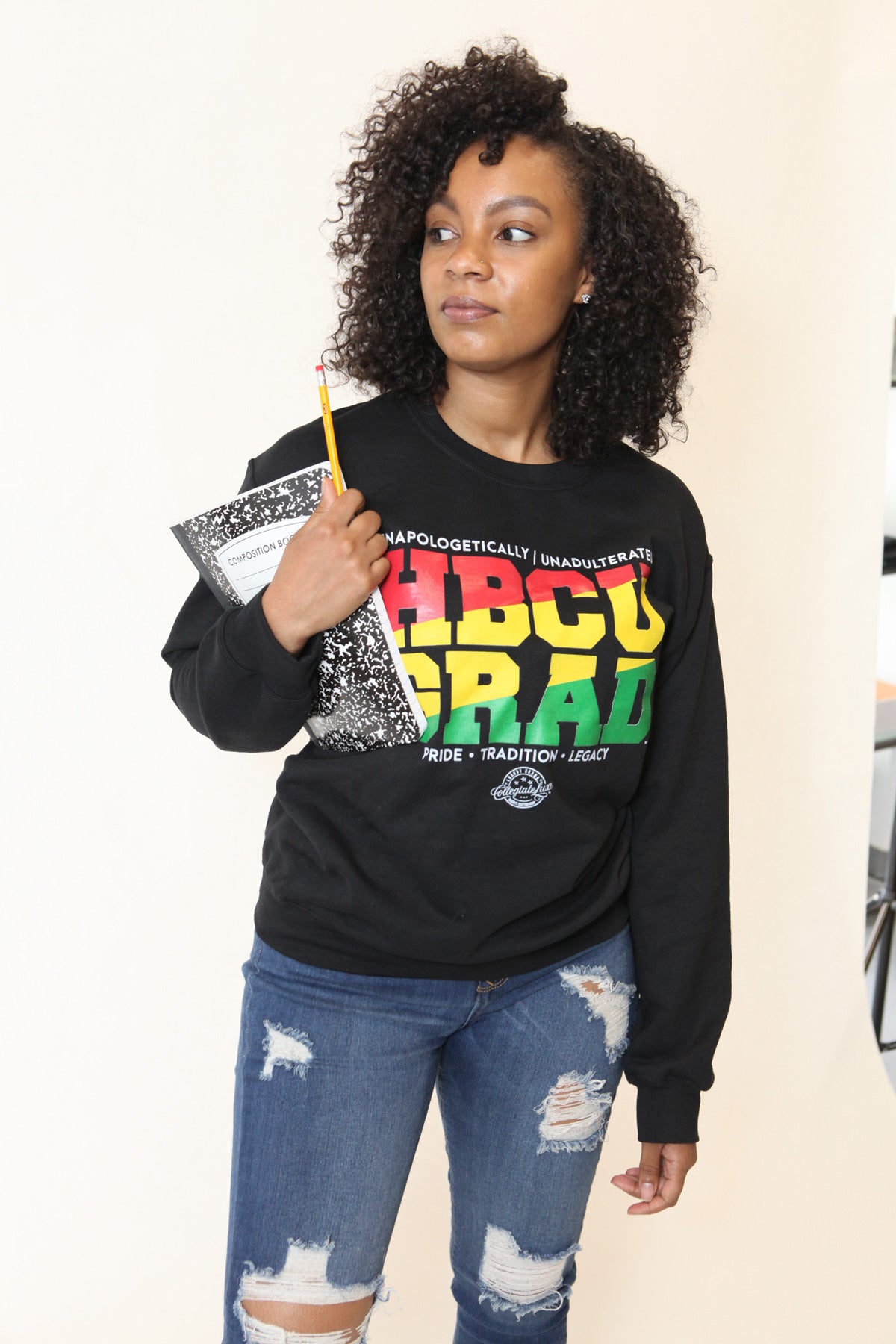 HBCU GRAD | RASTA BLACK Unisex Sweatshirt (**)