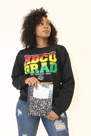 HBCU GRAD | RASTA BLACK Unisex Sweatshirt (**)