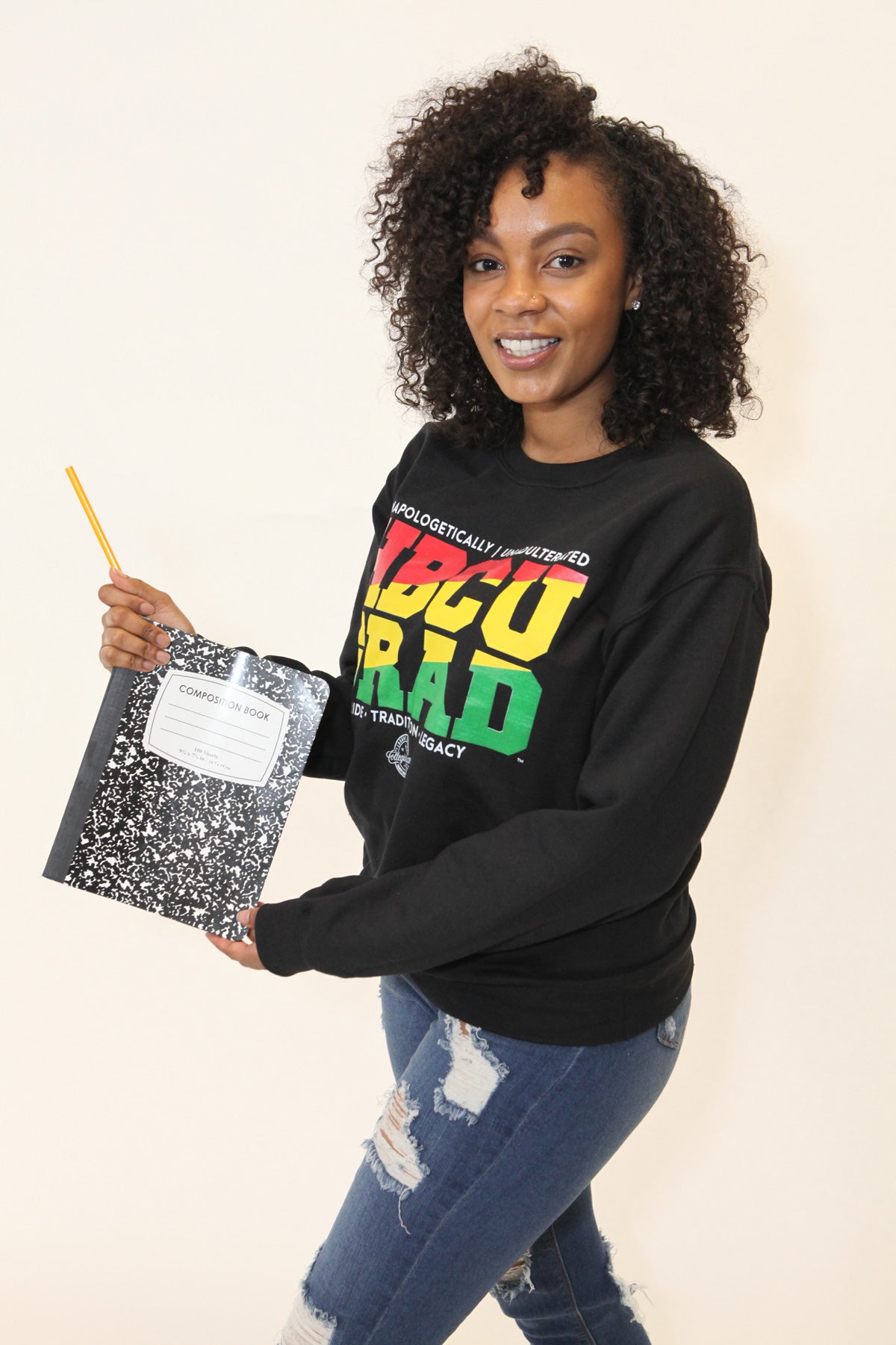 HBCU GRAD | RASTA BLACK Unisex Sweatshirt (**)