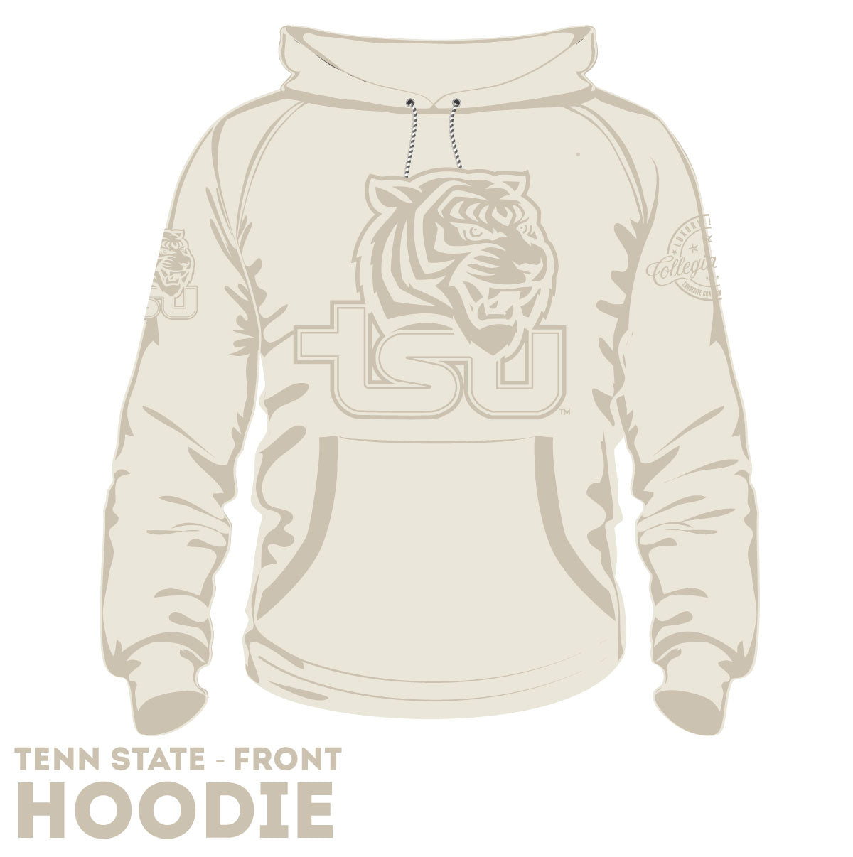 TennState SET. CREAM Chenille Hoodie