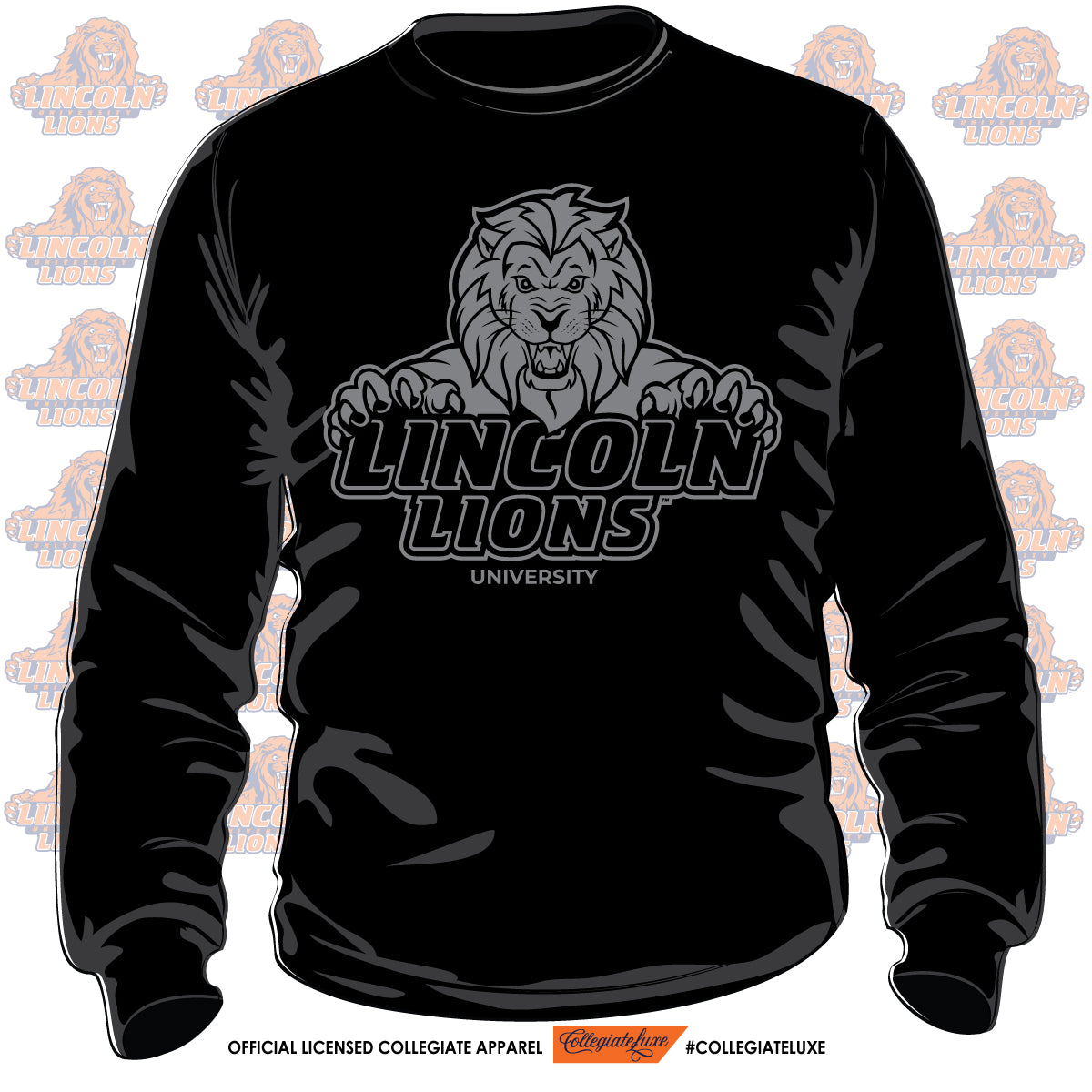 LINCOLN |  BHM 3D PUFF Black Sweatshirt (**)