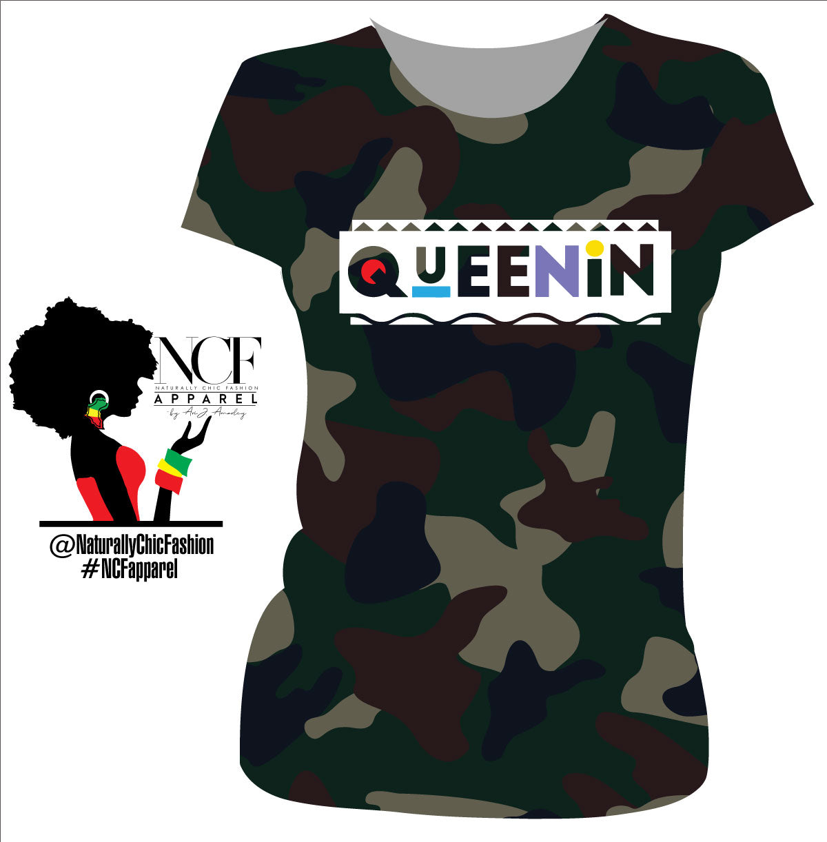 NCF • QUEENIN | CAMO Ladies-Tees