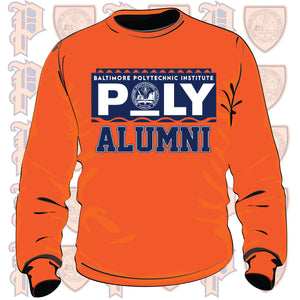 Baltimore Polytechnic Institute | 90s ALUMNI Orange Unisex Sweatshirt -DK-