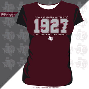 Texas Southern | EST. Maroon Ladies Tees (**)