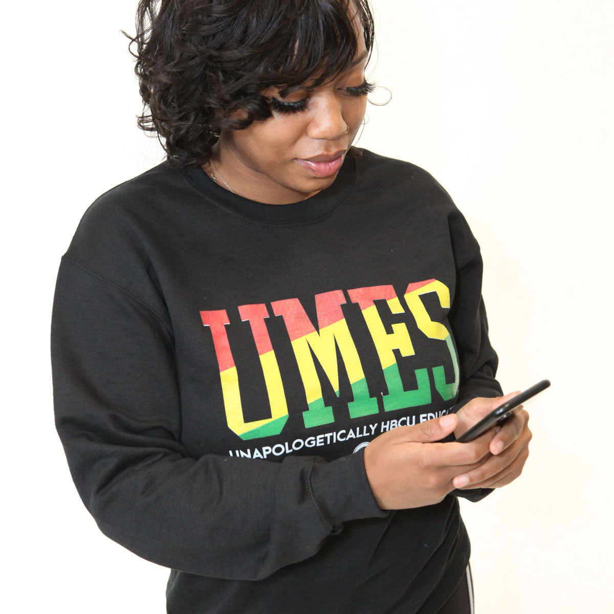 UMES | RASTA COLORS Black Unisex Sweatshirt (Z)