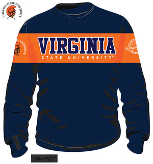 Pre Order (Ship May 15) Virginia State  | VSU  2 TONE NAVY UNISEX SWEATSHIRT