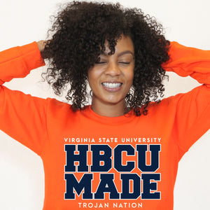 Virginia State  | VSU HBCU MADE | Orange Unisex Sweatshirts (z) (DK)