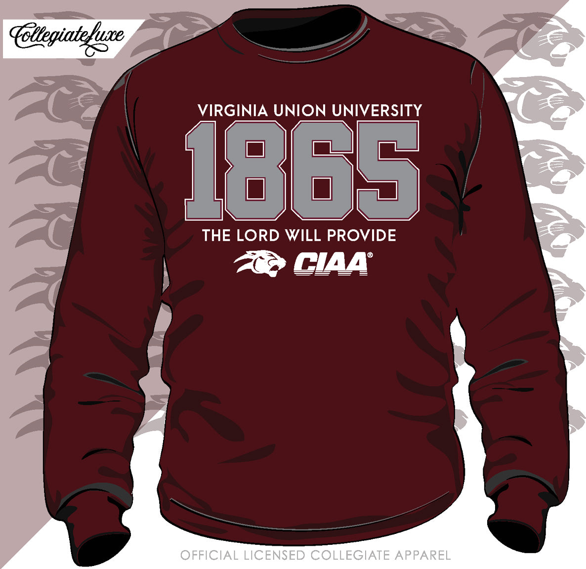 Big Boy Virginia Union Panthers S3 Ladies Jersey Tee Maroon / Large