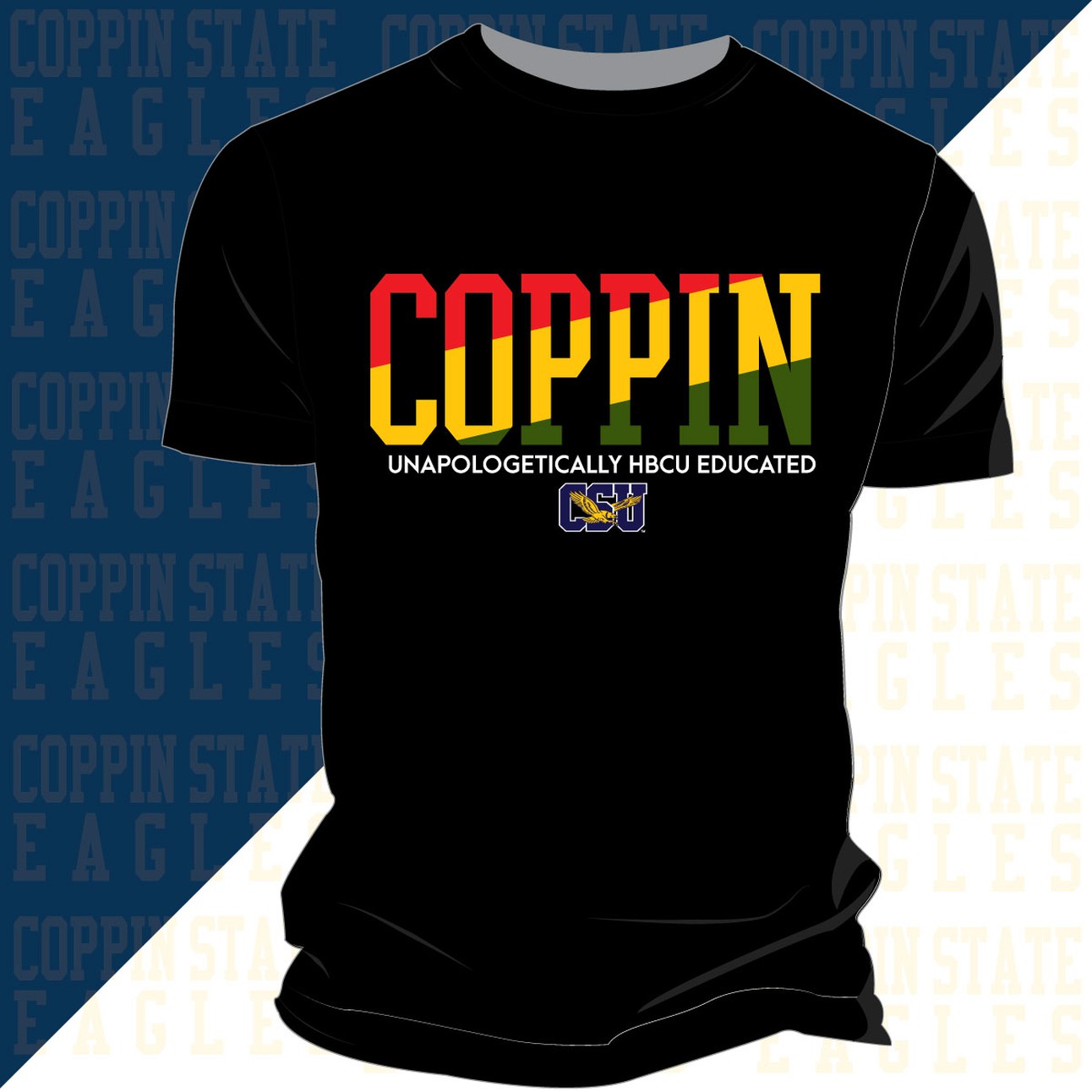 Coppin St. | 1892 Selassie RASTA Black Unisex Tees (LN)