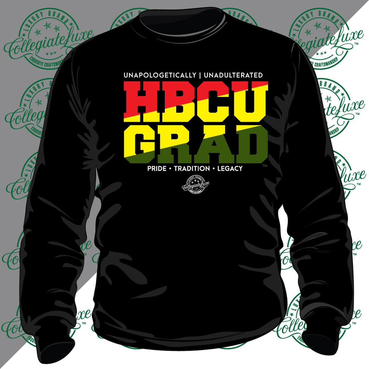 HBCU GRAD | RASTA BLACK Unisex Sweatshirt (**)